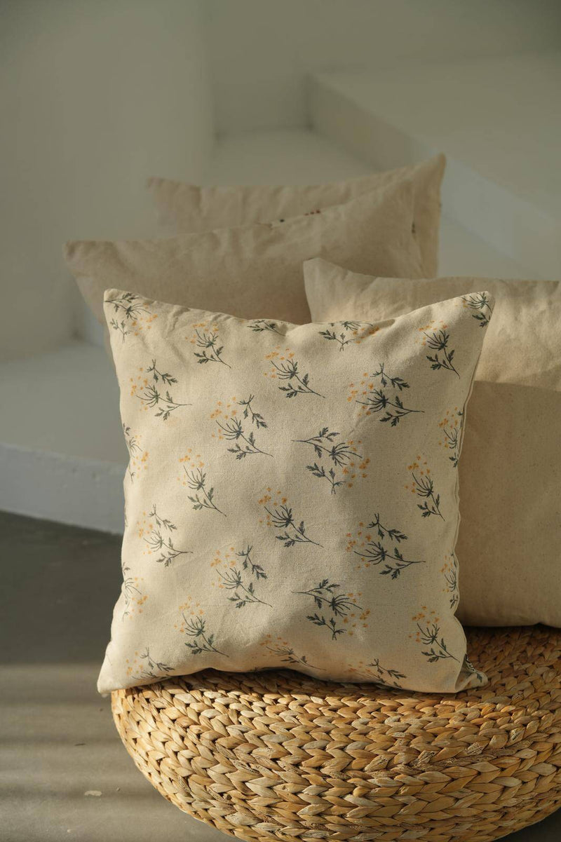 Dal Desen Kanvas Pamuk 45x45 Kırlent Kılıfı