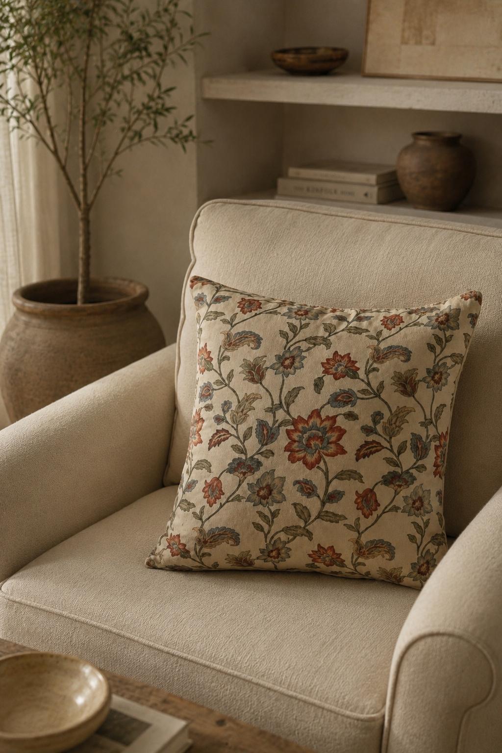 Su Yeşili Pamuk 45x45 Kırlent Kılıfı