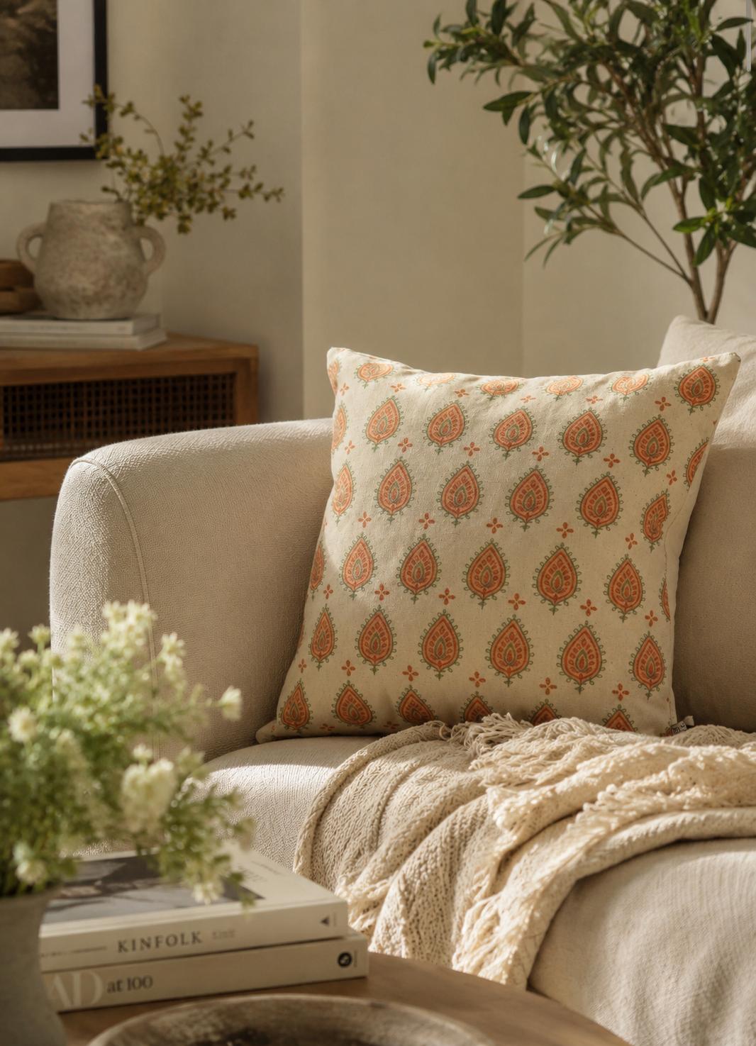 Damla Desen Pamuk 45x45 Kırlent Kılıfı