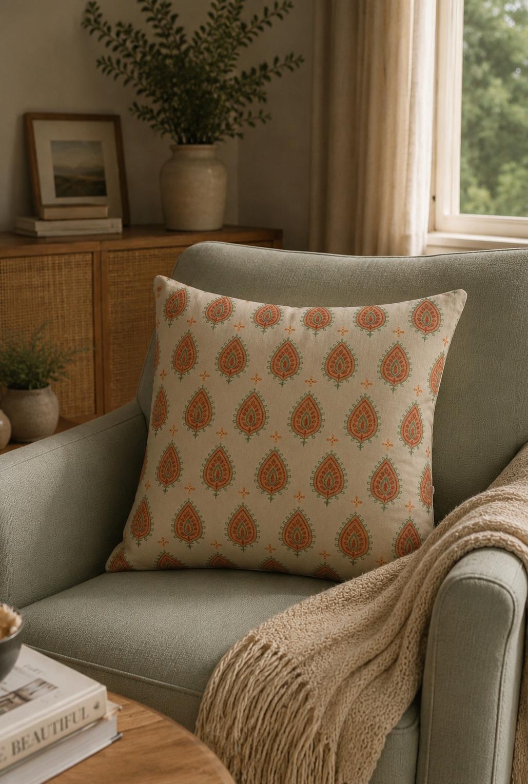 Damla Desen Pamuk 45x45 Kırlent Kılıfı
